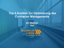 Webinar: Top 4 Ansätze zur Optimierung des Contractor Managements