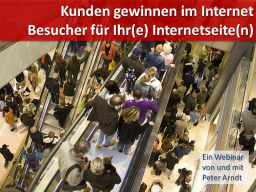 Webinar: Webinar Kompaktkurs - Teil 4 - Besucher gewinnen