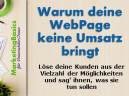Webinar: Warum deine Webpage keinen Umsatz bringt
