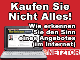 Webinar: KAUFEN SIE NICHT ALLES!