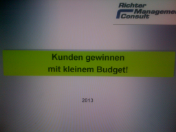 Webinar: Kunden gewinnen mit kleinem Budget!
