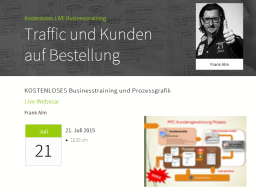 Webinar: So bekommen Sie Traffic und Kunden auf Bestellung