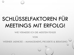 Webinar: Schlüsselfaktoren für Meetings mit Erfolg!