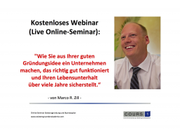 Webinar: Existenzgründer-Schnellstart-Webinar