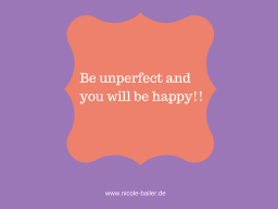 Webinar: Schluss mit der Perfektion