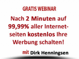 Webinar: Für 0€ auf 99,9% aller Webseiten werben