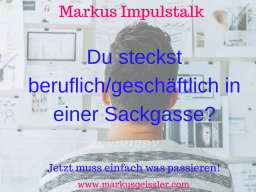 Webinar: Wo stockt es geschäftlich? Markus Impulstalk