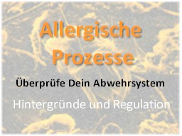 Webinar: Allergien Überprüfe Dein Abwehrsystem