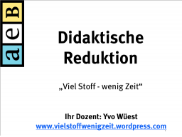 Webinar: Didaktische Reduktion