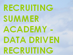 Webinar: RSA Data Driven Recruiting - Active Sourcing