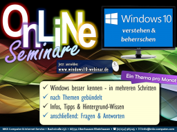 Webinar: Windows 10 verstehen und beherrschen - Startmenü, Start-Bereich + Suchfunktion