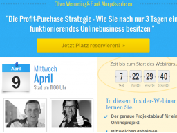 Webinar: Die Profit-Purchase Strategie- Wie Sie nach nur 3 Tagen ein funktionierendes Onlinebusiness besitzen