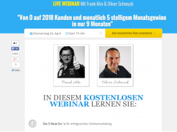 Webinar: Von 0 auf 2018 Kunden und monatlich 5 stelligem Monatsgewinn in nur 9 Monaten