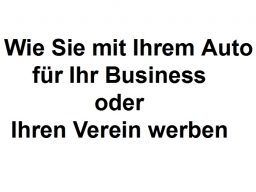 Webinar: Wie Sie mit Ihrem Auto für Ihr Business oder Ihren Verein werben