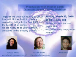 Webinar: Meditation with Mother Earth