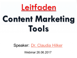 Webinar: Webinar: Content Marketing Tools