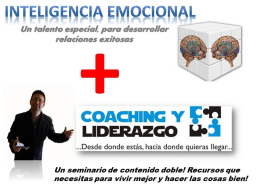 Webinar: COACHING + INTELIGENCIA EMOCIONAL