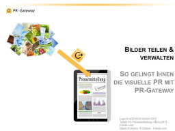 Webinar: Bilder teilen und verwalten: So gelingt Ihnen die visuelle PR mit PR-Gateway