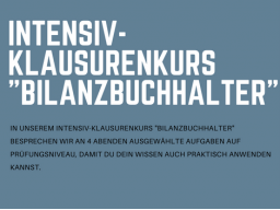 Webinar: Intensivklausurenkurs Bilanzbuchhalter
