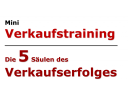 Webinar: Mini-Verkaufstraining - 5 Säulen des Verkaufserfolges