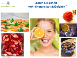 Webinar: Essen Sie sich fit - mehr Energie statt Müdigkeit