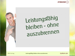 Webinar: Leistungsfähig bleiben ohne auszubrennen