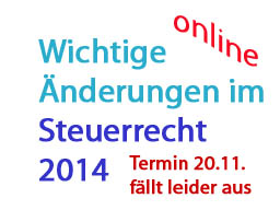 Webinar: Wichtige Steueränderungen 2014