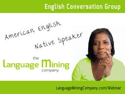 Webinar: English Conversation Group