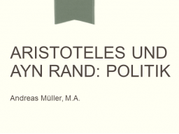 Webinar: Aristoteles und Ayn Rand: Politik