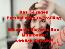 Webinar: "Das 3 Fragen-Persönlichkeits-Profiling" - Erkennen Sie, was Ihre Mitarbeiter wirklich antreibt!