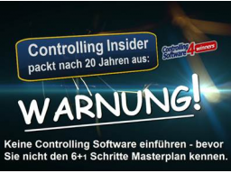 Webinar: Der 6+1 Schritte Masterplan zur effizienten Einführung von Controlling Software!