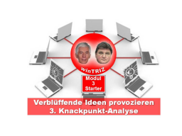 Webinar: winTRIZ Starter-Modul 3 - Knackpunkt-Analyse