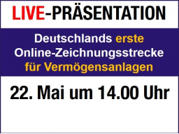 Webinar: Digitale Zeichnungsstrecke für Vermögensanlagen