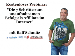 Webinar: "Die 7 Schritte zum unaufhaltsamen Erfolg als Affiliate im Internet"