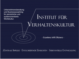 Webinar: Das Institut für Verhaltenskultur - lernen Sie uns kennen