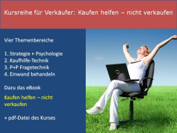 Webinar: Kaufen helfen - nicht verkaufen: Teil 2