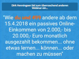 Webinar: Finanzielle Freiheit durch ein echtes passives Einkommen
