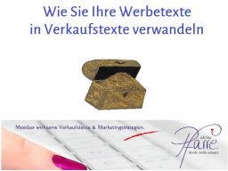 Webinar: Wie Sie Ihre Werbetexte in Verkaufstexte verwandeln