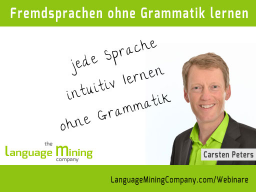 Webinar: Fremdsprachen ohne Grammatik lernen