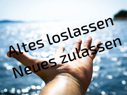 Webinar: Altes loslassen-Neues zulassen