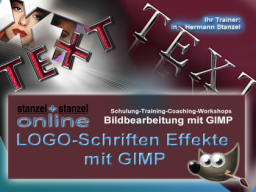 Webinar: LOGO-Schriften Effekte mit GIMP