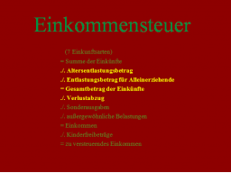 Webinar: ESt 5: Entlastungsbeträge, Verlustverrechnung/-abzug