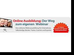 Webinar: Facebook-Bonusmodul - "Der Weg zum eigenen Webinar"