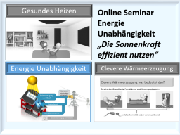 Webinar: Energieunabhängigkeit - Sonnenkraft effizient nutzen