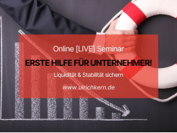 Erste Hilfe für Unternehmer! Liquidiät & Stabilität sichern